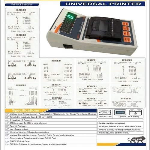 UNIVERSAL PRINTER OF ANALYTICAL BALANCE