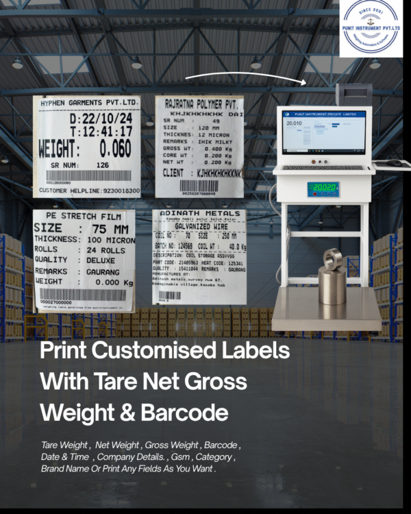 Label Printing Scale with QR Code – Print Tare Weight , Net Weight , Gross Weight In Labels & Generate Dispatch / Packing Slips. - Image 2